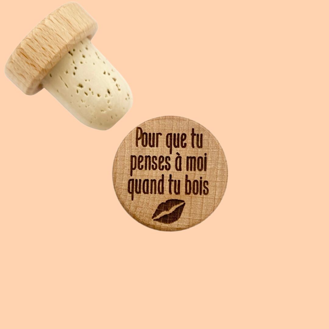 WINE STOPPER "POUR QUE TU PENSES À MOI"