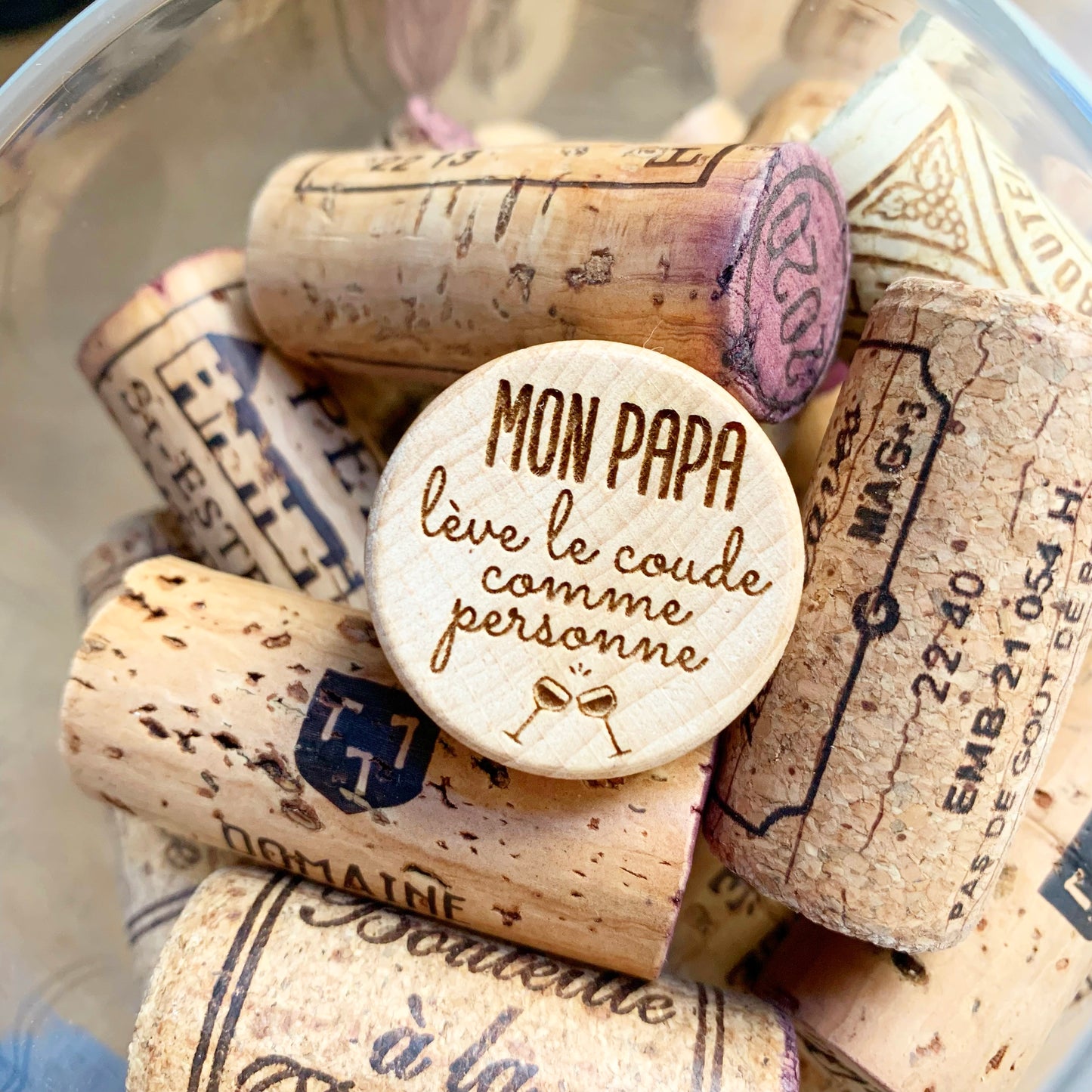 BOUCHON MON PAPA LÈVE LE COUDE