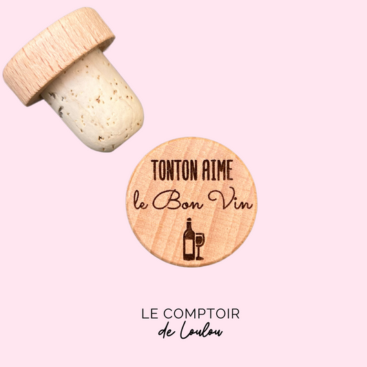 WINE STOPPER "TONTON AIME LE BON VIN"