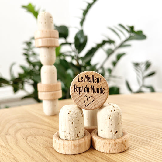 WINE STOPPER "LE MEILLEUR PAPI DU MONDE"