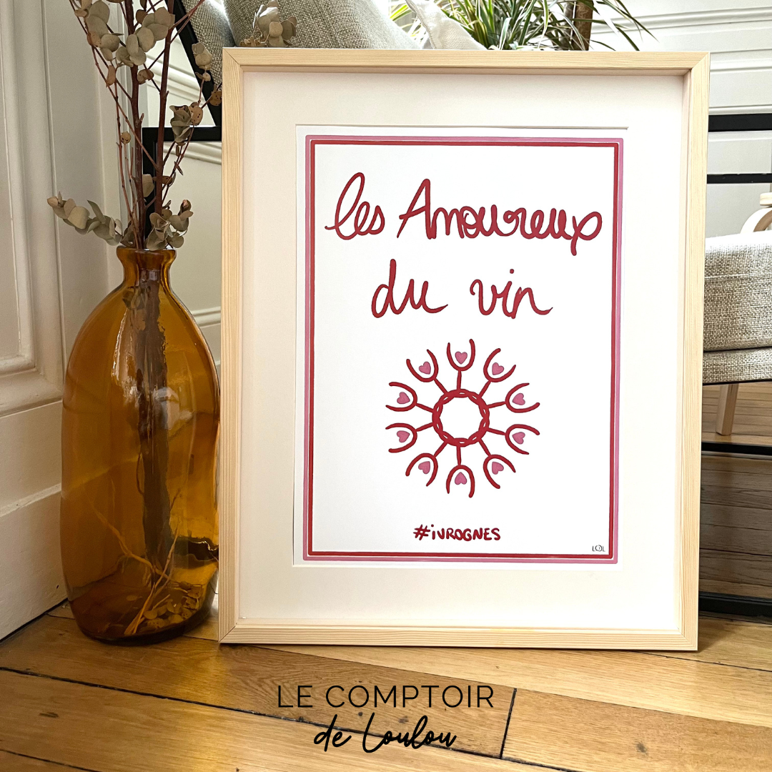 AFFICHE LES AMOUREUX DU VIN