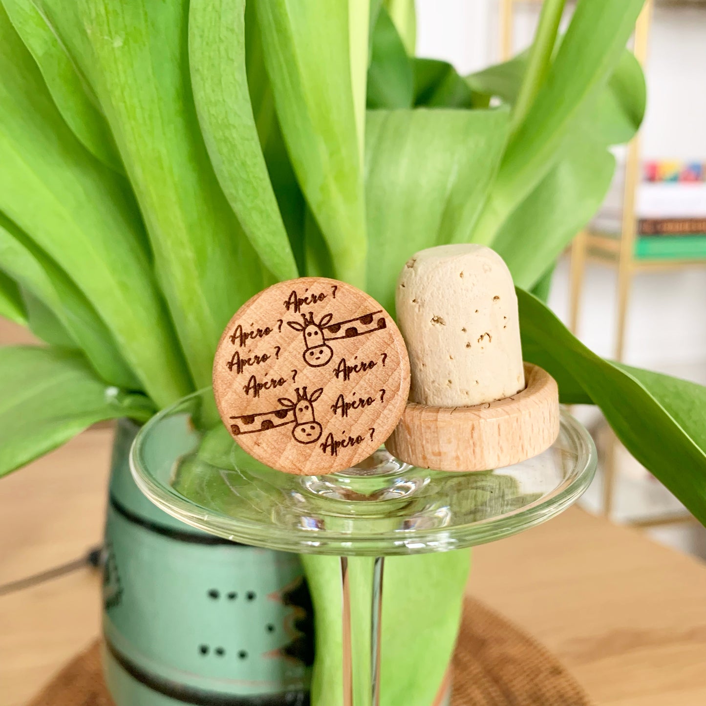 WINE STOPPER "GIRAFES ET APERO"