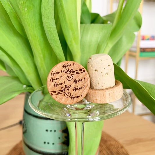 WINE STOPPER "GIRAFES ET APERO"