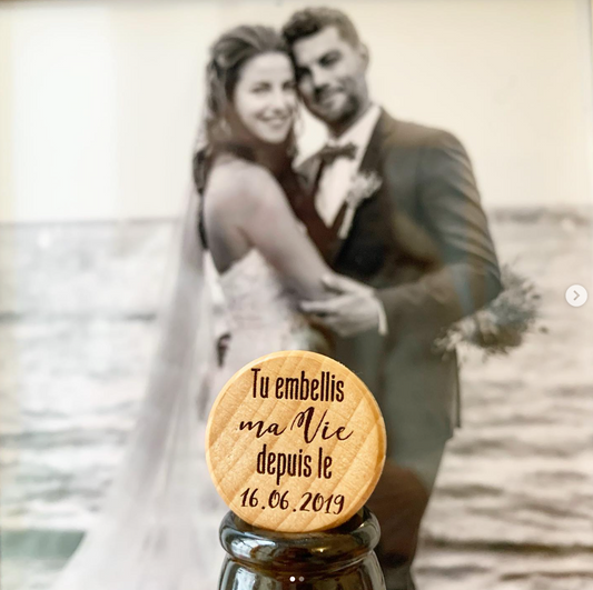 WINE STOPPER "TU EMBELLIS MA VIE"