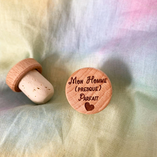 WINE STOPPER "MON HOMME (PRESQUE) PARFAIT"