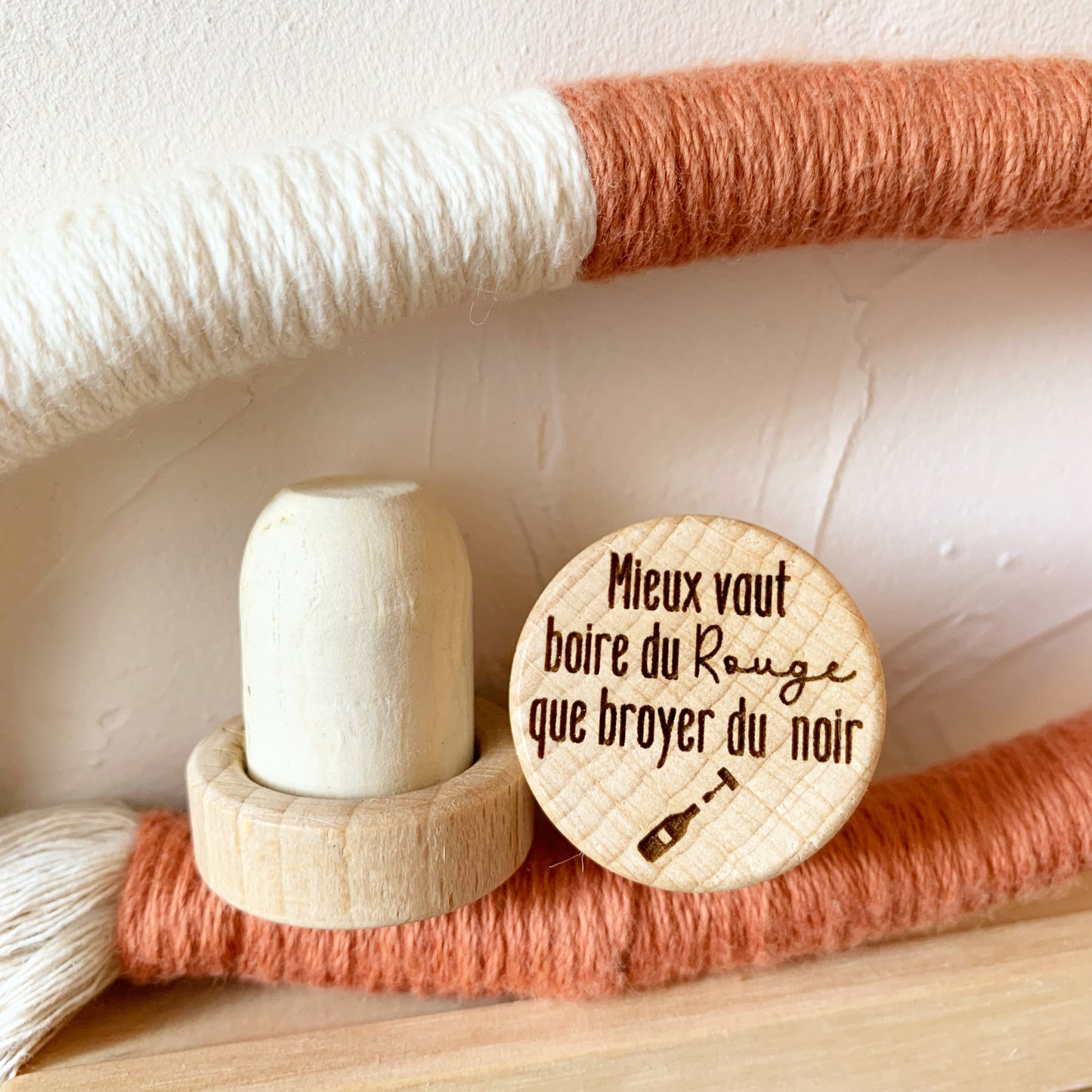 WINE STOPPER "MIEUX VAUT BOIRE DU ROUGE"