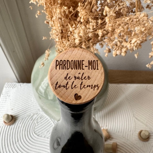 WINE STOPPER "DEMANDER PARDON"