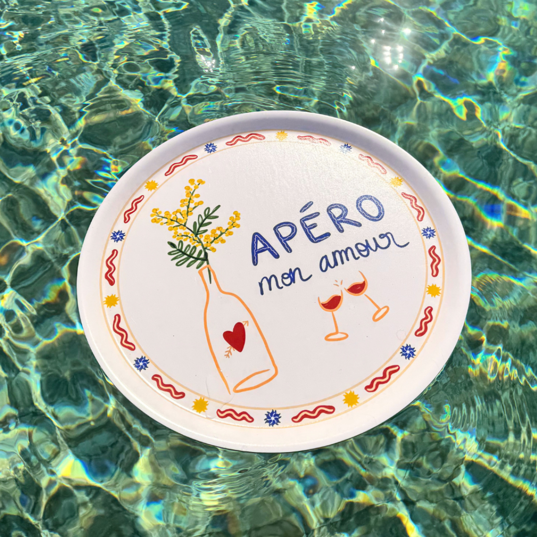 WOODEN TRAY "APÉRO MON AMOUR"
