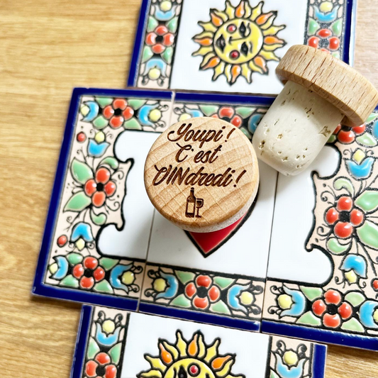 WINE STOPPER "YOUPI C'EST VINDREDI !"